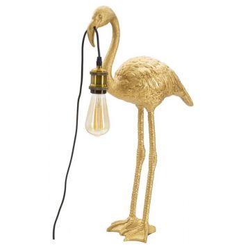 Lampa de masa Flamingo, Mauro Ferretti, 1 x E27, 40W, 37x19x59 cm, auriu Lampa de masa Flamingo, Mauro Ferretti, 1 x E27, 40W, 37x19x59 cm, auriu
